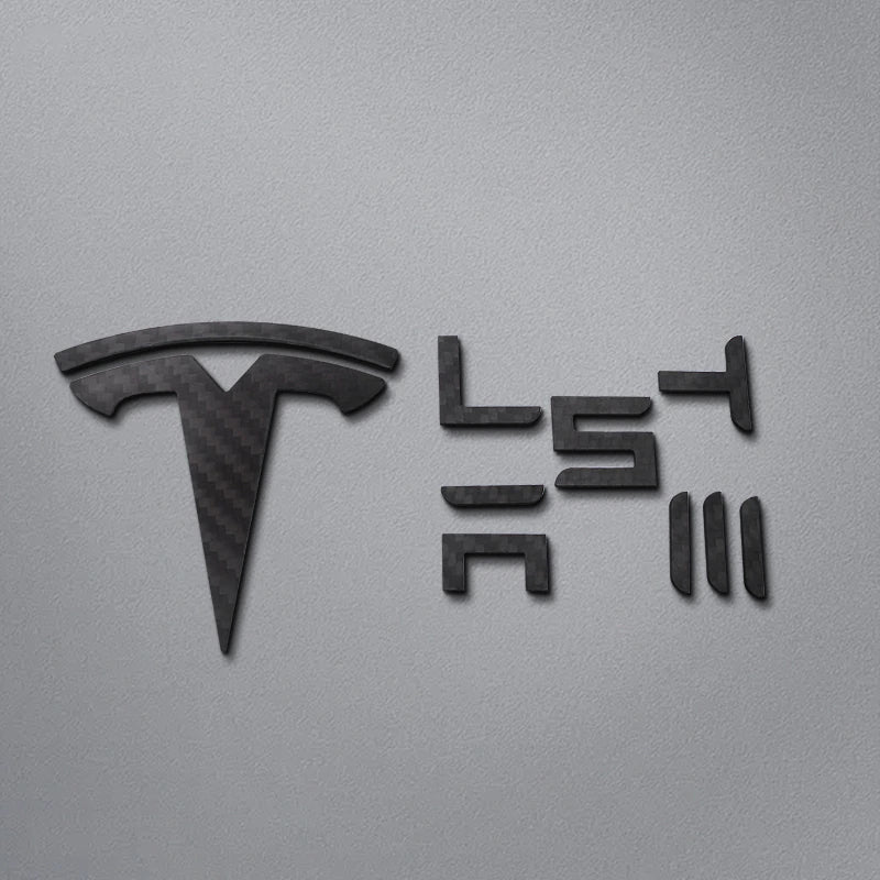 Real Carbon Fiber Front & Letters Emblem