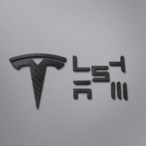 Real Carbon Fiber Front & Letters Emblem