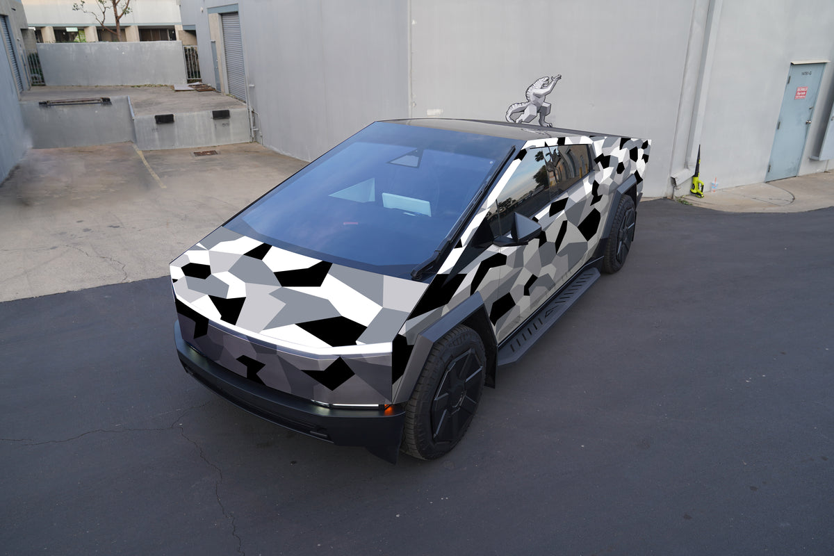 TESPLUS Custom Vinyl Wrap for Cybertruck - Snow Camo