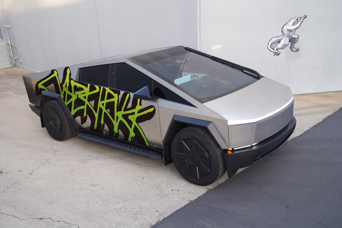 TESPLUS Custom Vinyl Wrap for Cybertruck - Graffiti Green
