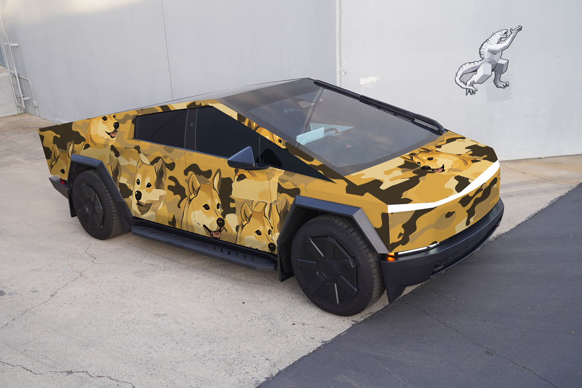 Wrapped Doge TESPLUS Custom Vinyl Wrap for Cybertruck - Doge Camo