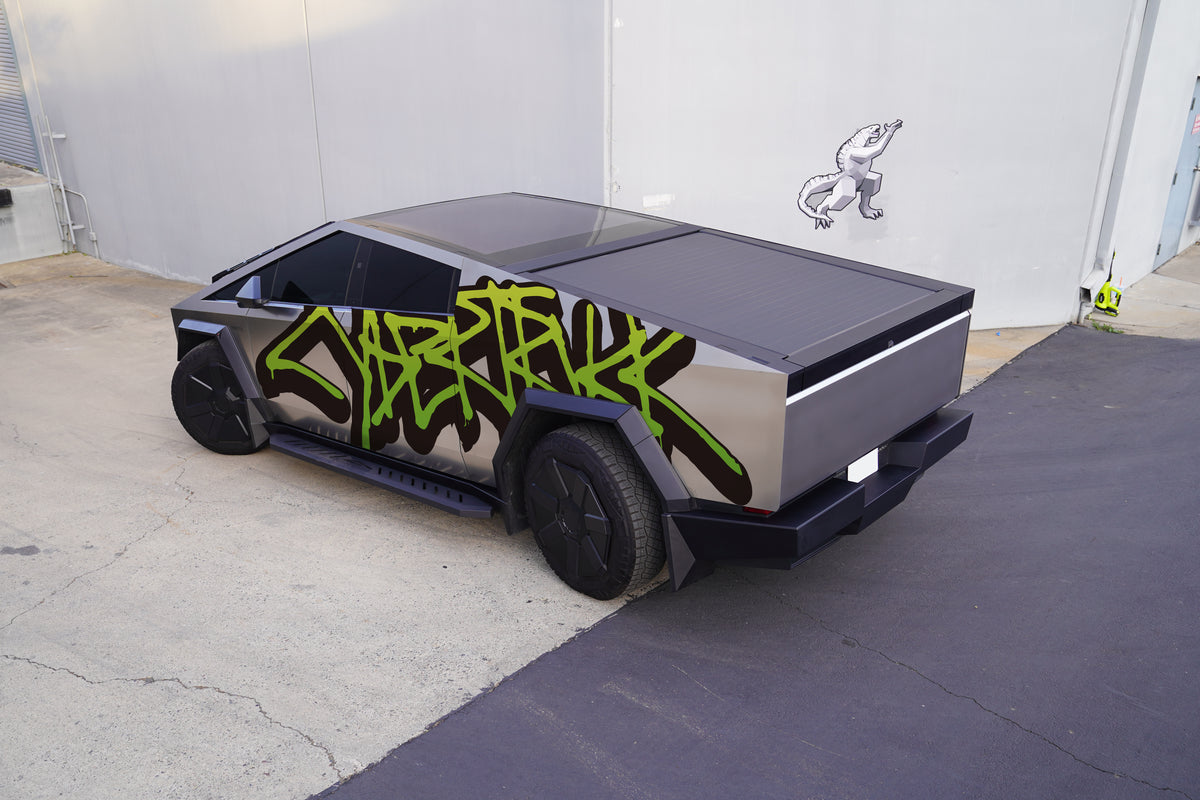 TESPLUS Custom Vinyl Wrap for Cybertruck - Graffiti Green