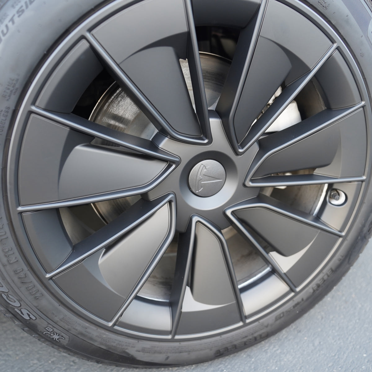 TESPLUS 19'' Warp Style Wheel Cover Black for Model Y