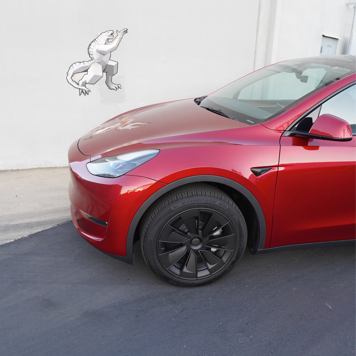 TESPLUS 19'' Warp Style Wheel Cover Black for Model Y