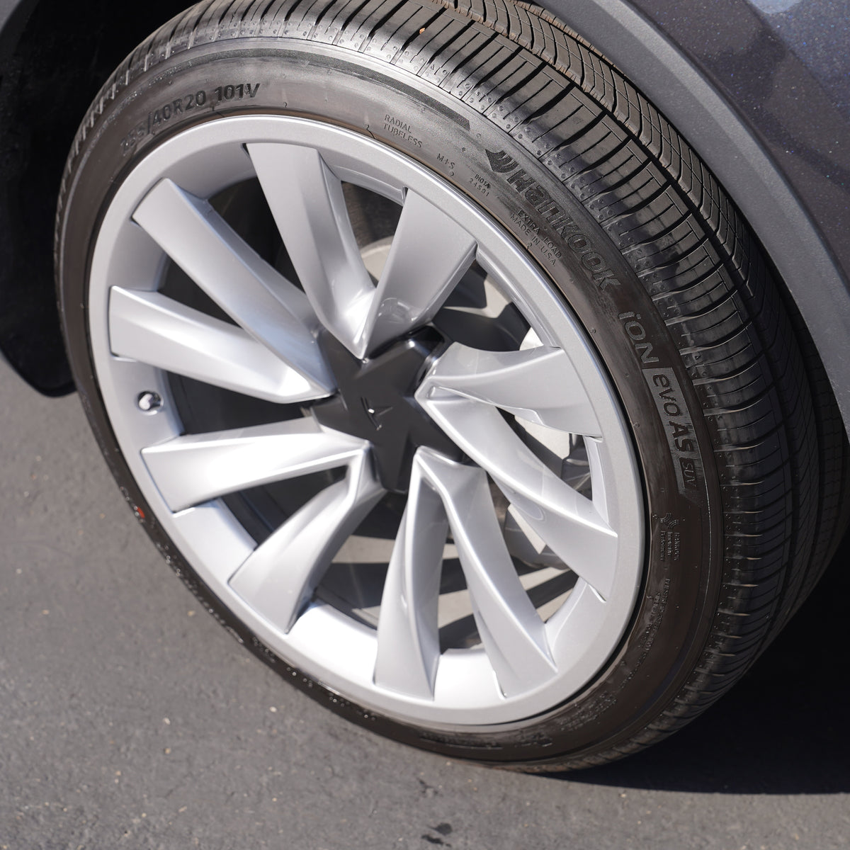 TESPLUS 20'' Helix 2.0 Rim Protector - Silver for Model Y Juniper