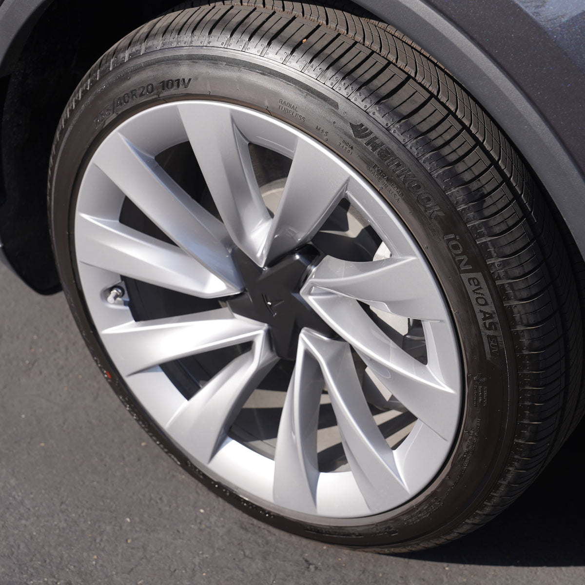 TESPLUS 20'' Helix 2.0 Rim Protector - Silver for Model Y Juniper