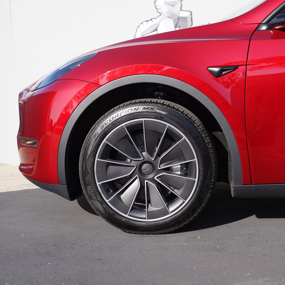 TESPLUS 19'' WARP STYLE WHEEL COVER Silver FOR MODEL Y