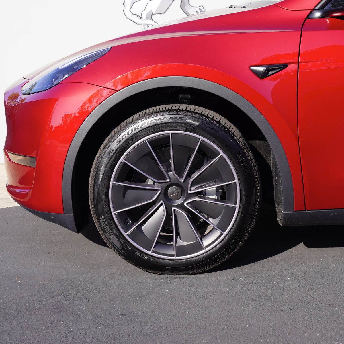 TESPLUS 19'' WARP STYLE WHEEL COVER Silver FOR MODEL Y