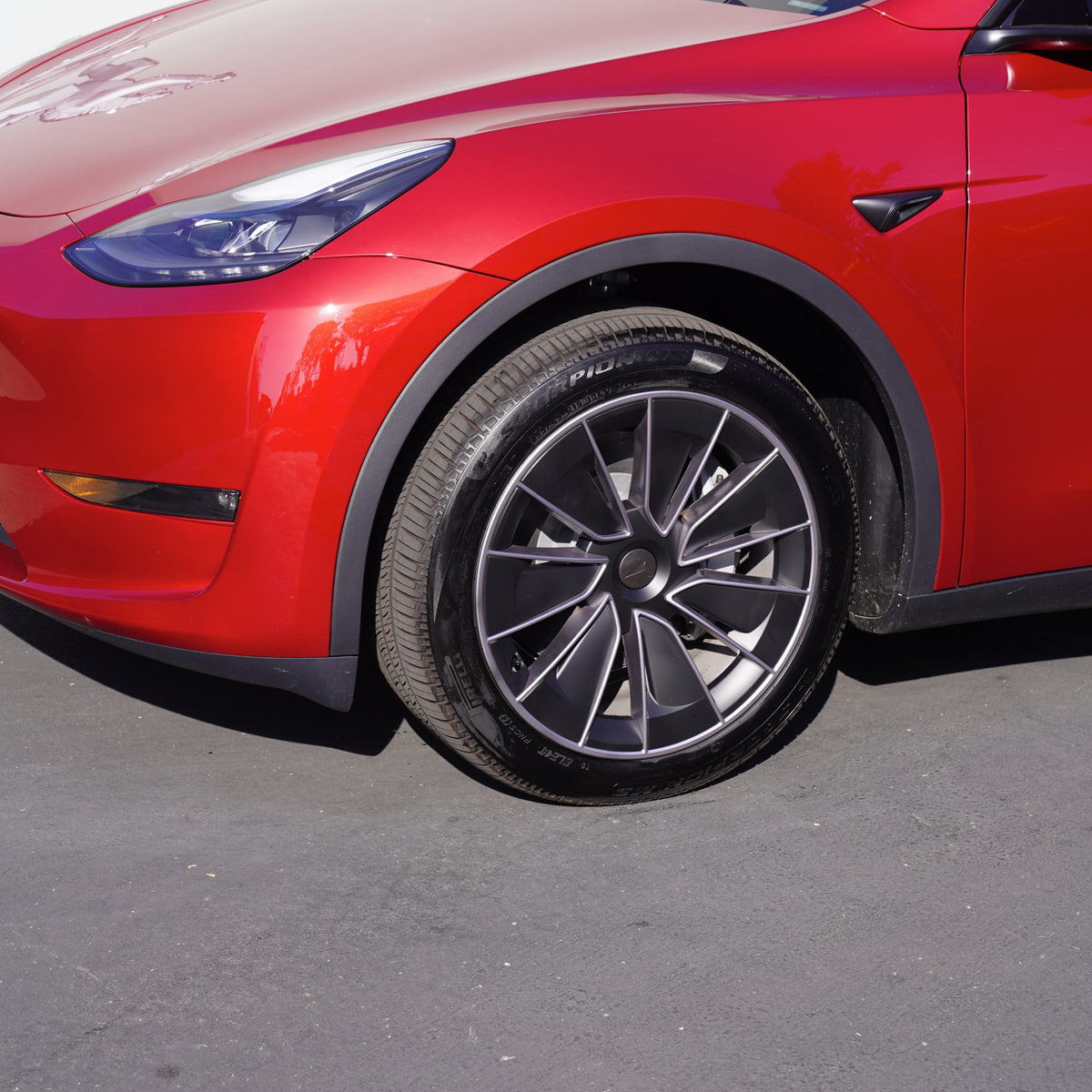 TESPLUS 19'' WARP STYLE WHEEL COVER Silver FOR MODEL Y