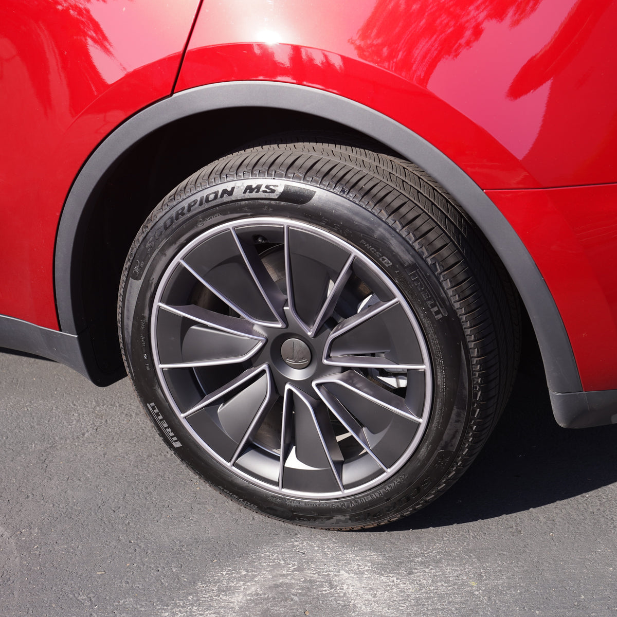 TESPLUS 19'' WARP STYLE WHEEL COVER Silver FOR MODEL Y