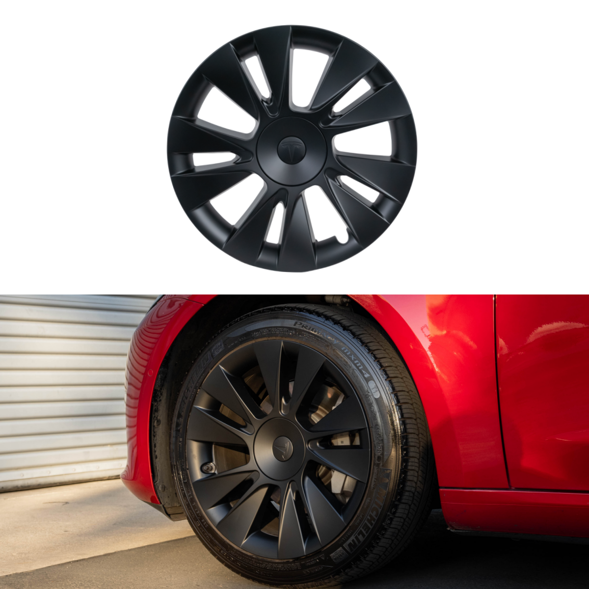 TESPLUS 18'' Induction Style Wheel Cover for Model 3