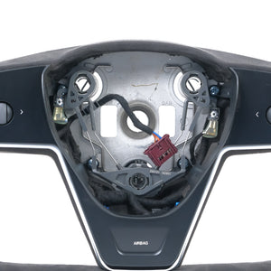 TESPLUS YOKE Style Steering Wheel Plaid Edition - Suede Leather