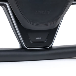 TESPLUS YOKE Style Steering Wheel Plaid Edition - Black Nappa Leather