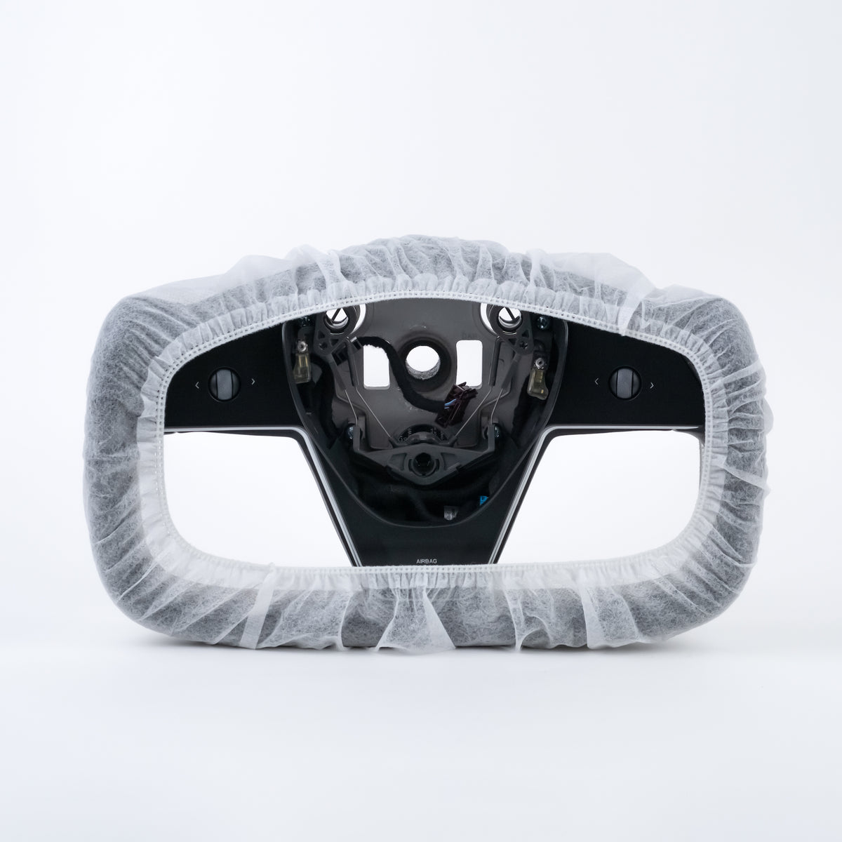 TESPLUS YOKE Style Steering Wheel Plaid Edition - Suede Leather