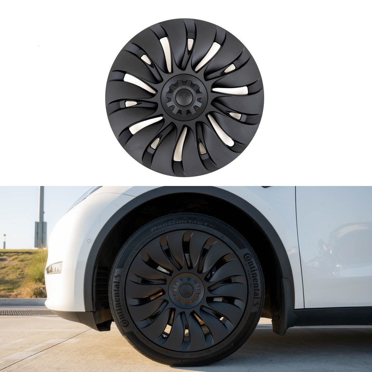 TESPLUS 19'' Hurricane Style Wheel Cover for Model Y