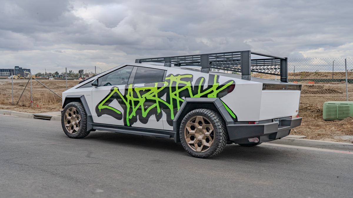 TESPLUS Custom Vinyl Wrap for Cybertruck - Graffiti Green