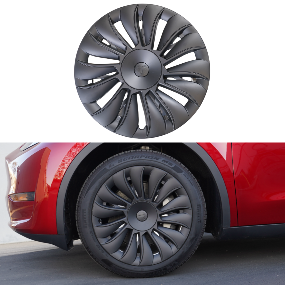 TESPLUS 19''  Crossflow Style Wheel Cover for Model Y