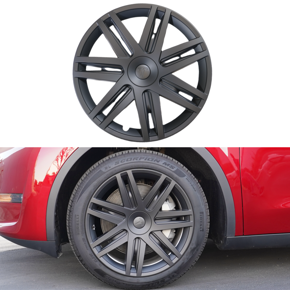 TESPLUS 19'' Star Style Wheel Cover for Model Y