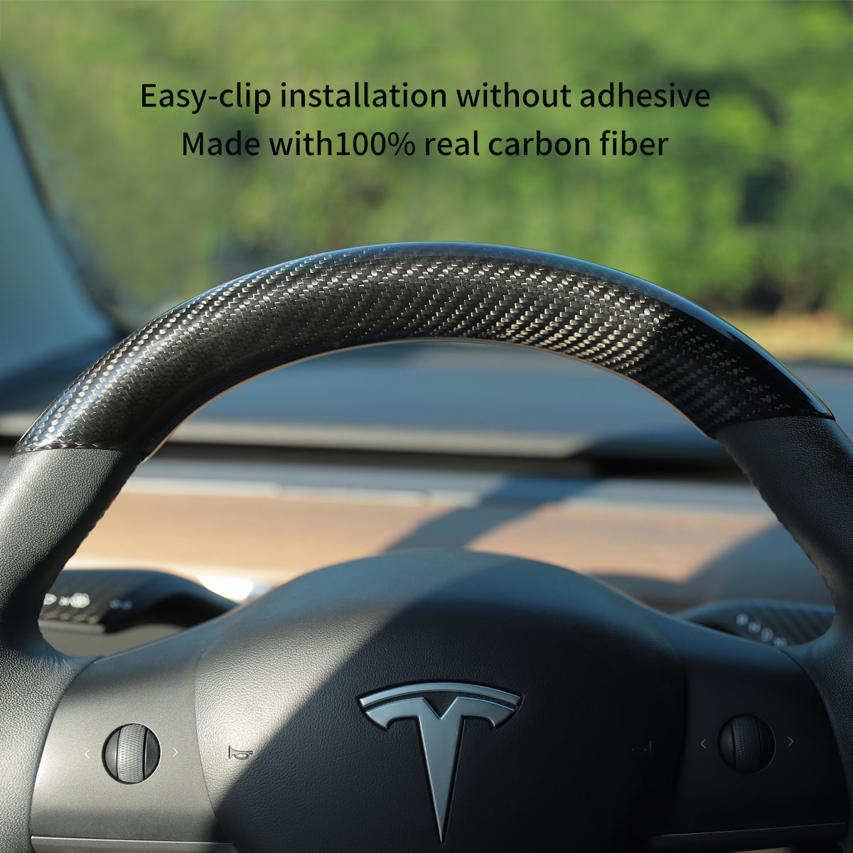 Real Carbon Fiber Steering Wheel Cap