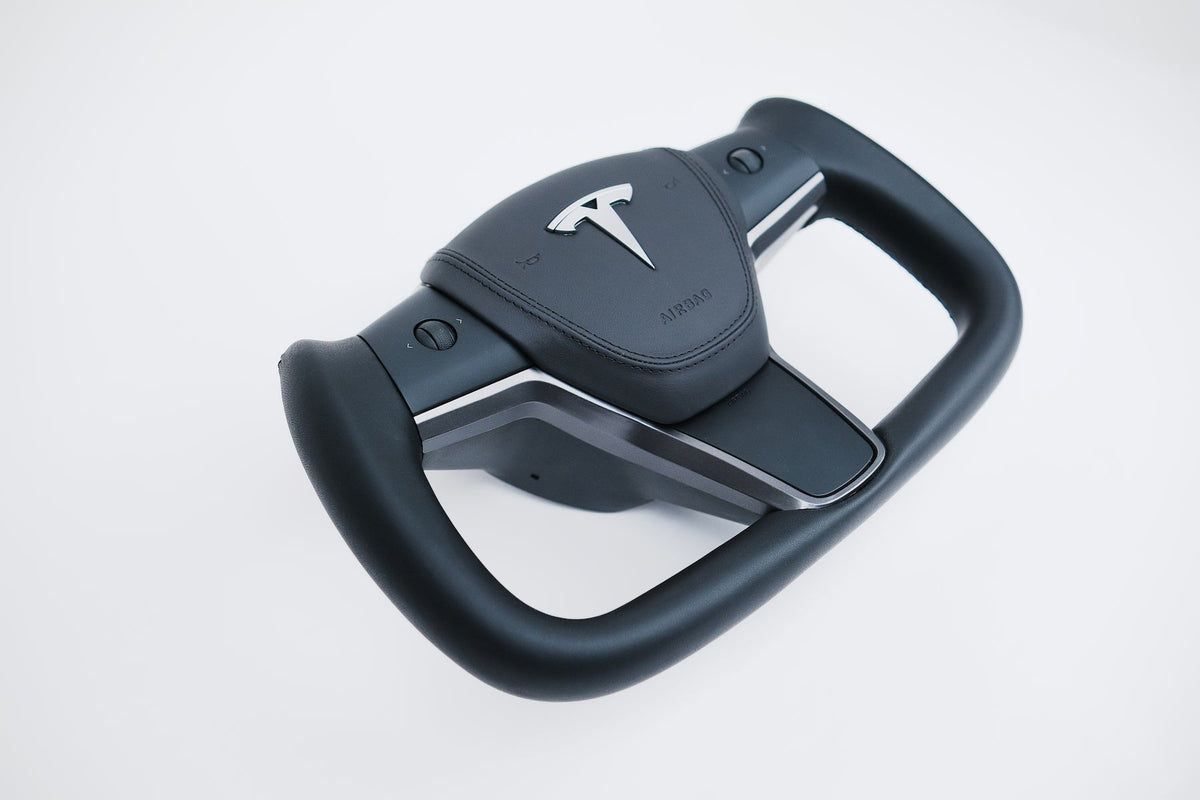 Tesplus Yoke Style Steering Wheel - Original Leather